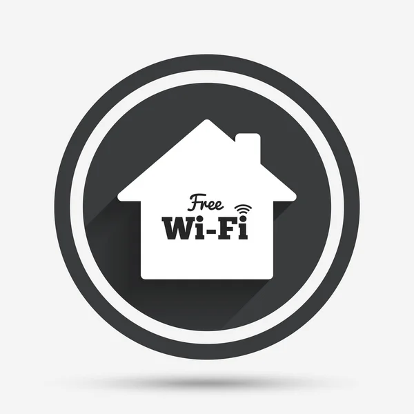 Huiswifi teken. WiFi-symbool. Draadloos netwerk. — Stockvector