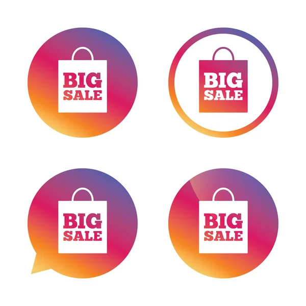 Big sale bag sign icon. Special offer symbol. — Stock Vector