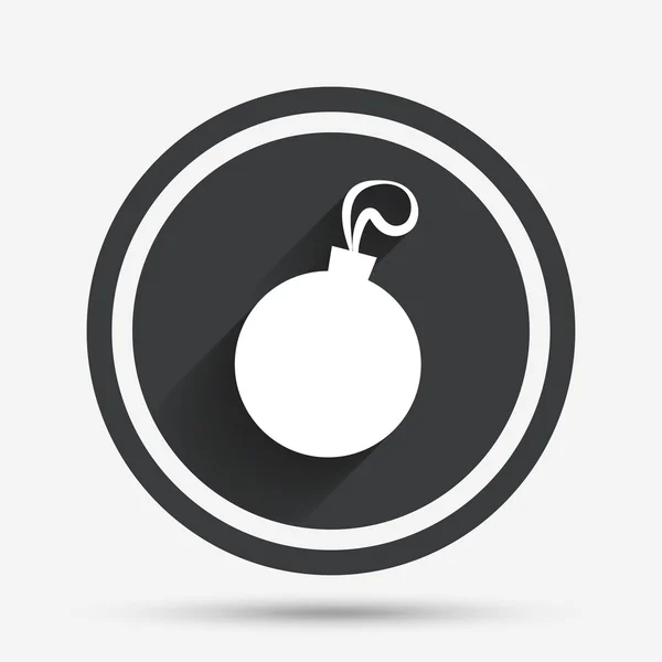 Icône de boule de Noël. Bouton Vacances . — Image vectorielle