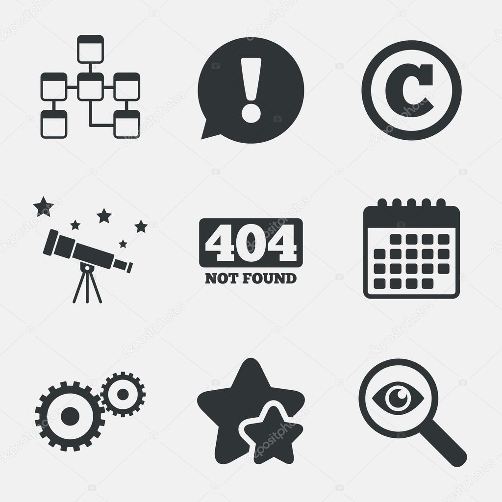 Website database icon. Copyrights and repair.