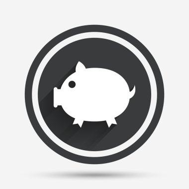 Piggy işareti simgesi. domuz simgesi.