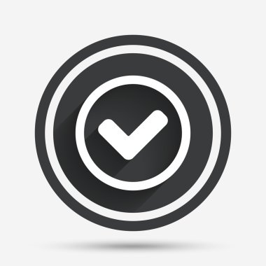 onay işareti işareti simgesi. Evet daire sembolü.