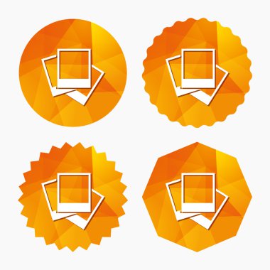 fotoğraf çerçeveleri şablon simgesi. boş fotoğraf.