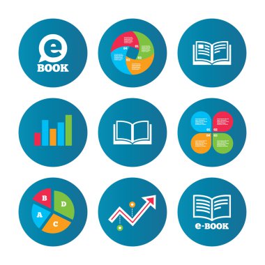 elektronik kitap işaretler. e-kitap sembolleri.