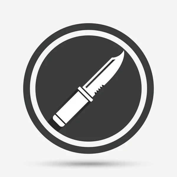 Icono de signo de cuchillo. Símbolo de armas afiladas . — Vector de stock