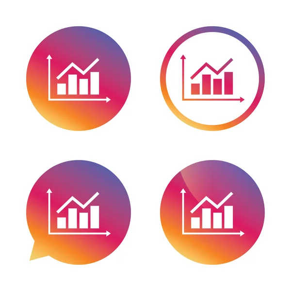 Icono de signo gráfico gráfico gráfico. Diagrama símbolo . — Archivo Imágenes Vectoriales