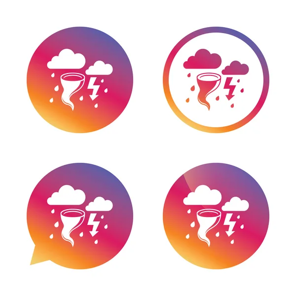 Storm bad weather sign icon. Gale hurricane. — Stock Vector