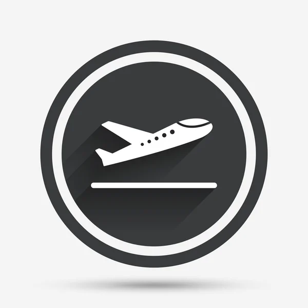 Flugzeug-Start-Symbol. Symbol für Flugzeugtransport. — Stockvektor