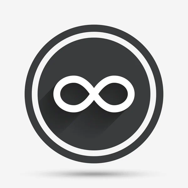 Répétez l'icône. symbole d'une boucle. signe de l'infini. — Stock vektor