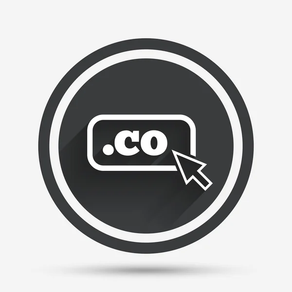 Domain CO sign icon. Top-level internet domain. — Stock Vector