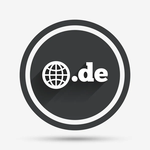 Значок знака Domain DE. Домен верхнего уровня . — стоковый вектор