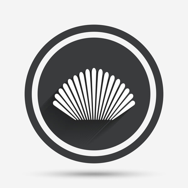 Sea shell sign icon. Conch symbol. Travel icon.