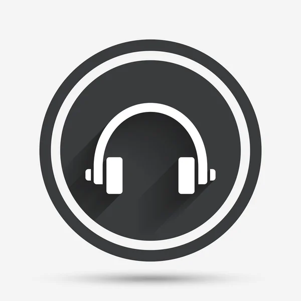 Ακουστικά υπογράψει εικονίδιο. ακουστικά κουμπί. — Διανυσματικό Αρχείο