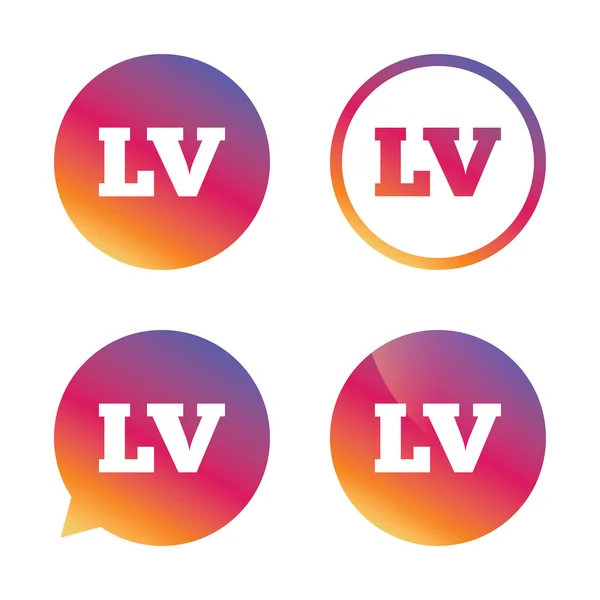 Latvian language sign icon. LV translation. — Stock Vector