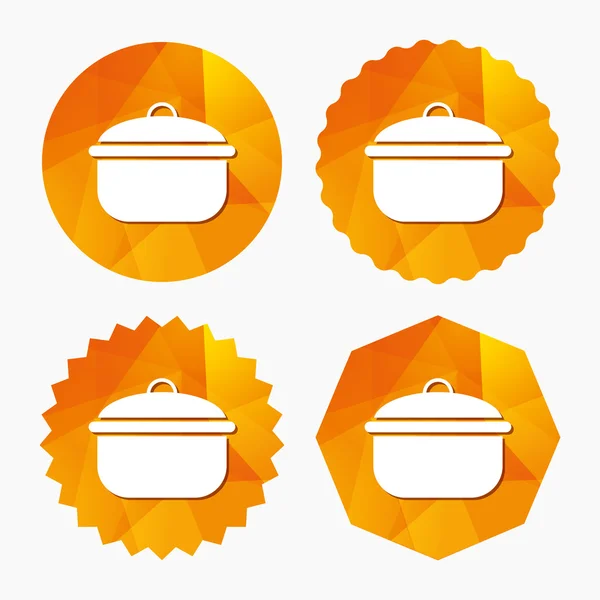 Icono de signo de pan de cocina. Hervir o guisar el símbolo de comida . — Vector de stock