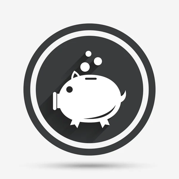 Sparschwein-Symbol. Sparbüchsensymbol. — Stockvektor