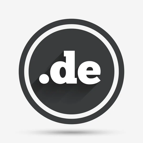 Значок знака Domain DE. Домен верхнего уровня . — стоковый вектор