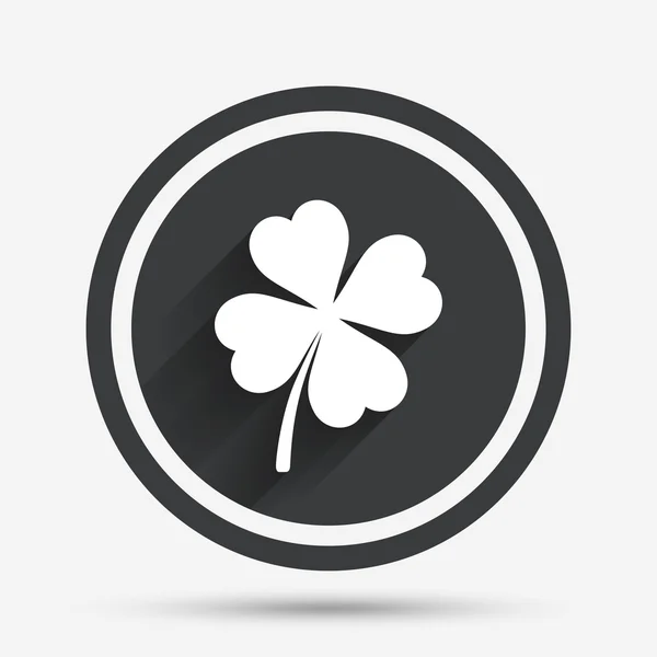 Trèfle à quatre feuilles signe. Symbole St Patrick . — Image vectorielle