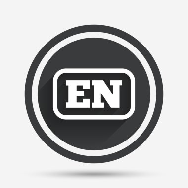 İngilizce dil işareti simgesi. tr çeviri.