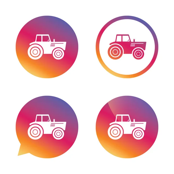 Tractor sign icons — Stock Vector