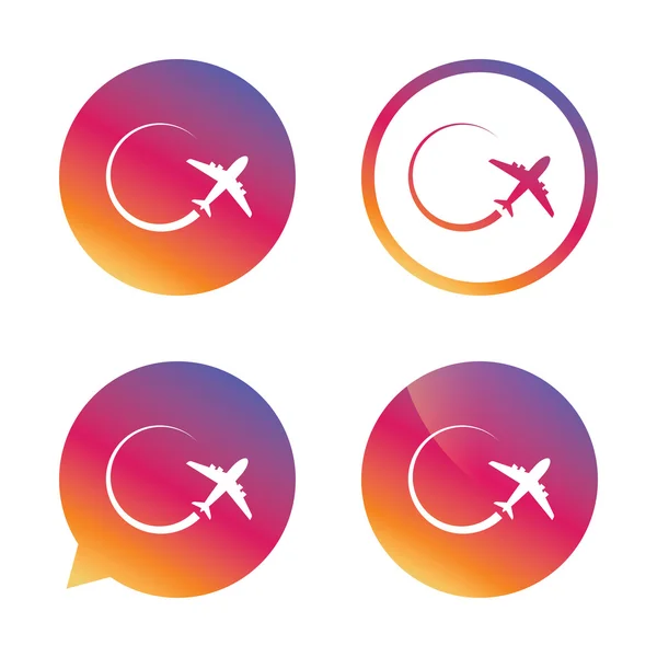 Airplane sign icons — Stock Vector