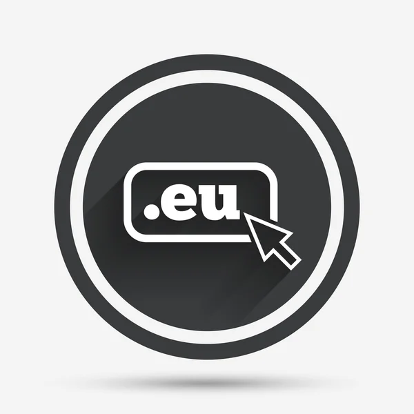 Domaine icône de signe de l'UE. Domaine internet de premier niveau . — Image vectorielle