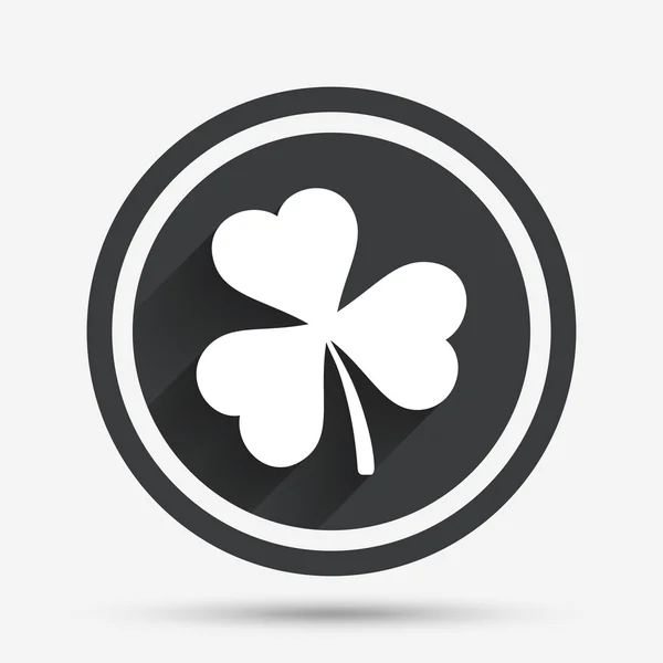 Clover with three leaf sign. — Stock vektor