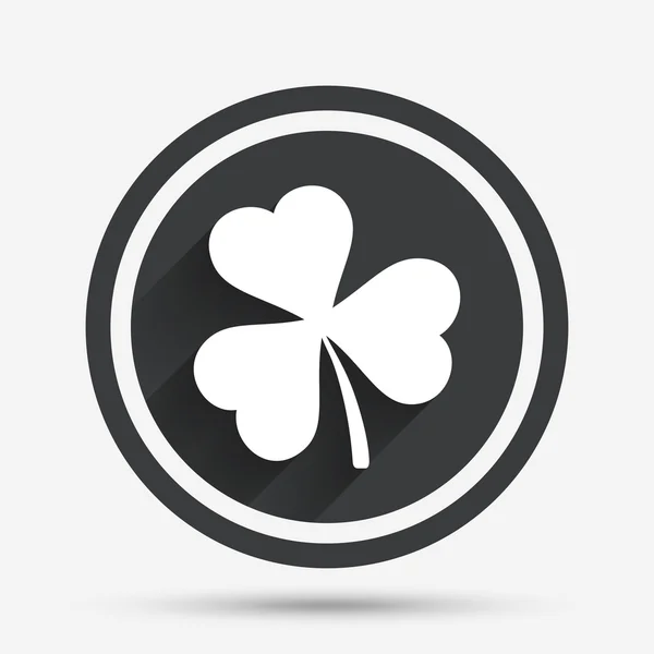 Clover with three leaf sign. — Stockový vektor