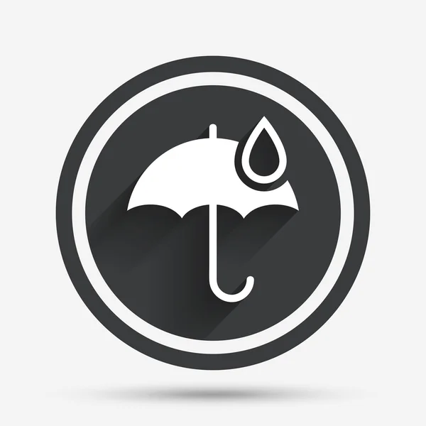 Ikona podepsat deštník. vodní kapka symbol. — Stockový vektor