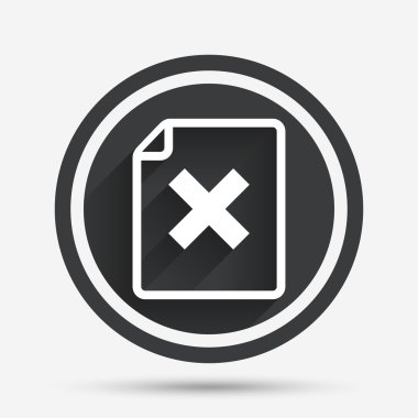 dosya belgesi dur simgesi. Doktor düğmeyi silme.