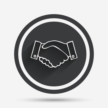 el sıkışma işareti simgesi. başarılı iş simgesi.