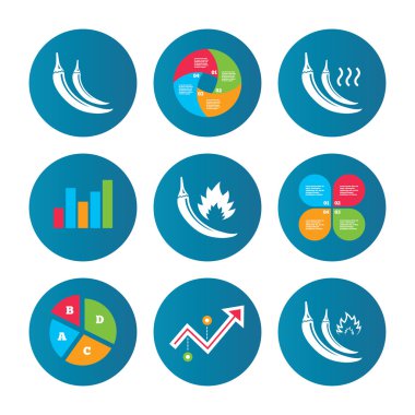 biber biber simgeler sıcak. Baharatlı gıda sembolleri.