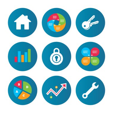 ev anahtar simgesi. İngiliz anahtarı servis Araç simgesine.