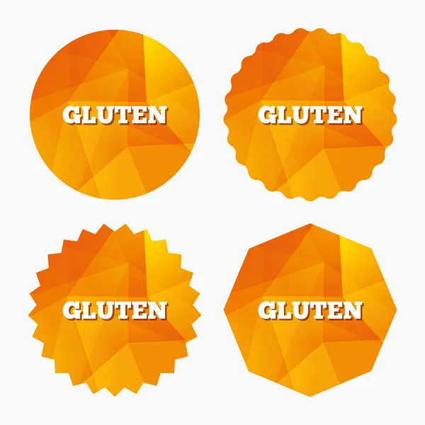Icônes sans gluten signe — Image vectorielle