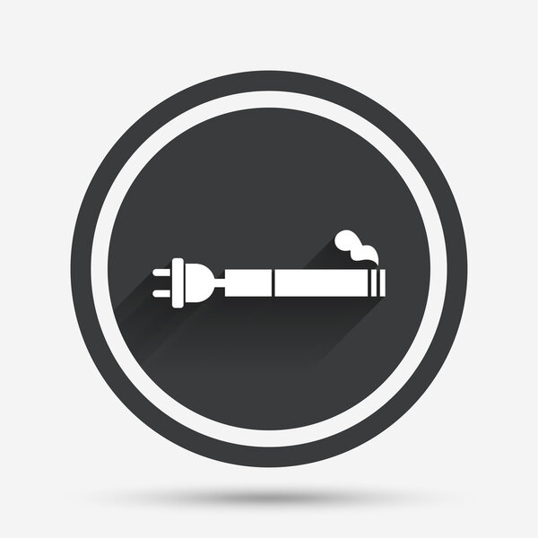 Smoking sign icon. E-Cigarette symbol.
