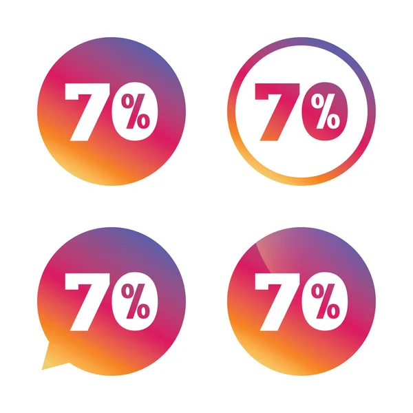 Procent korting teken pictogrammen. Verkoop symbolen. — Stockvector