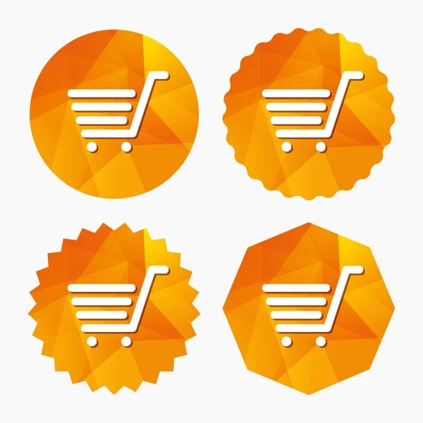 Shopping Cart teken pictogrammen — Stockvector