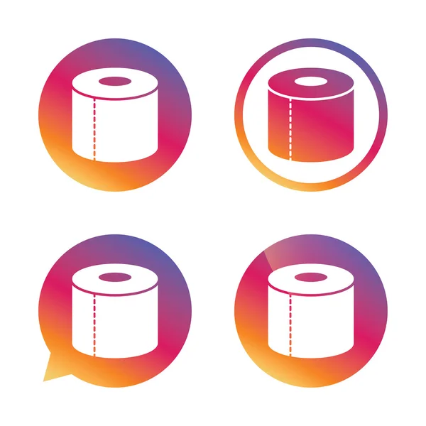 Toilet paper sign icons — Stock Vector