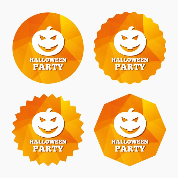 Halloween pumpkin signs — Stock Vector