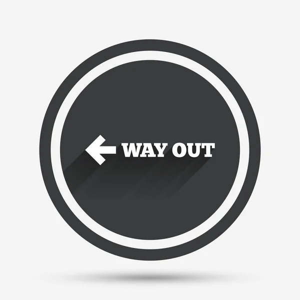 Way out left sign icon. Arrow symbol. — Stock Vector