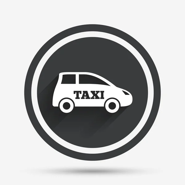 Samochód taxi znak ikona — Wektor stockowy