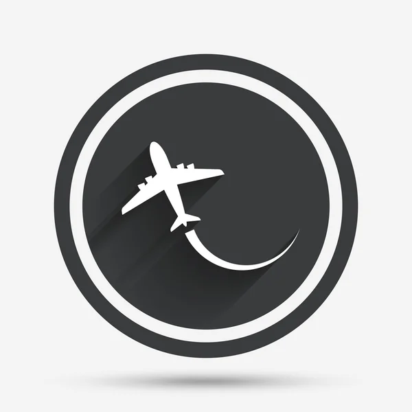 Icono de signo de avión. Viaje símbolo de viaje . — Archivo Imágenes Vectoriales