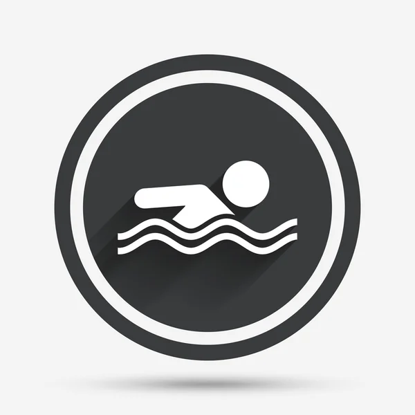 Swimming sign icon. Pool swim symbol. — Stock Vector