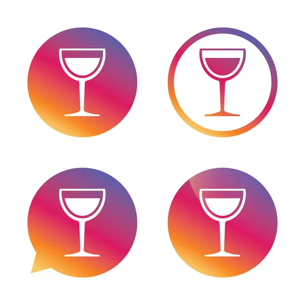 Wine glass signs — Stock Vector