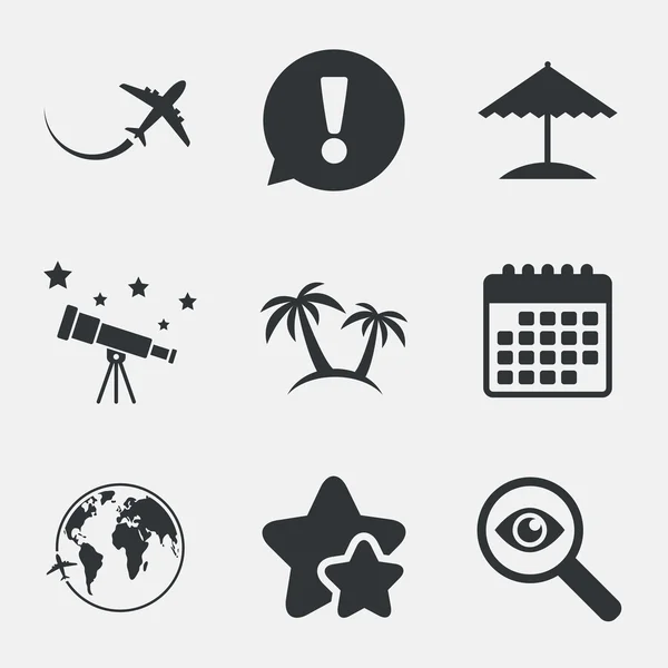 Travel trip icons — Stock Vector