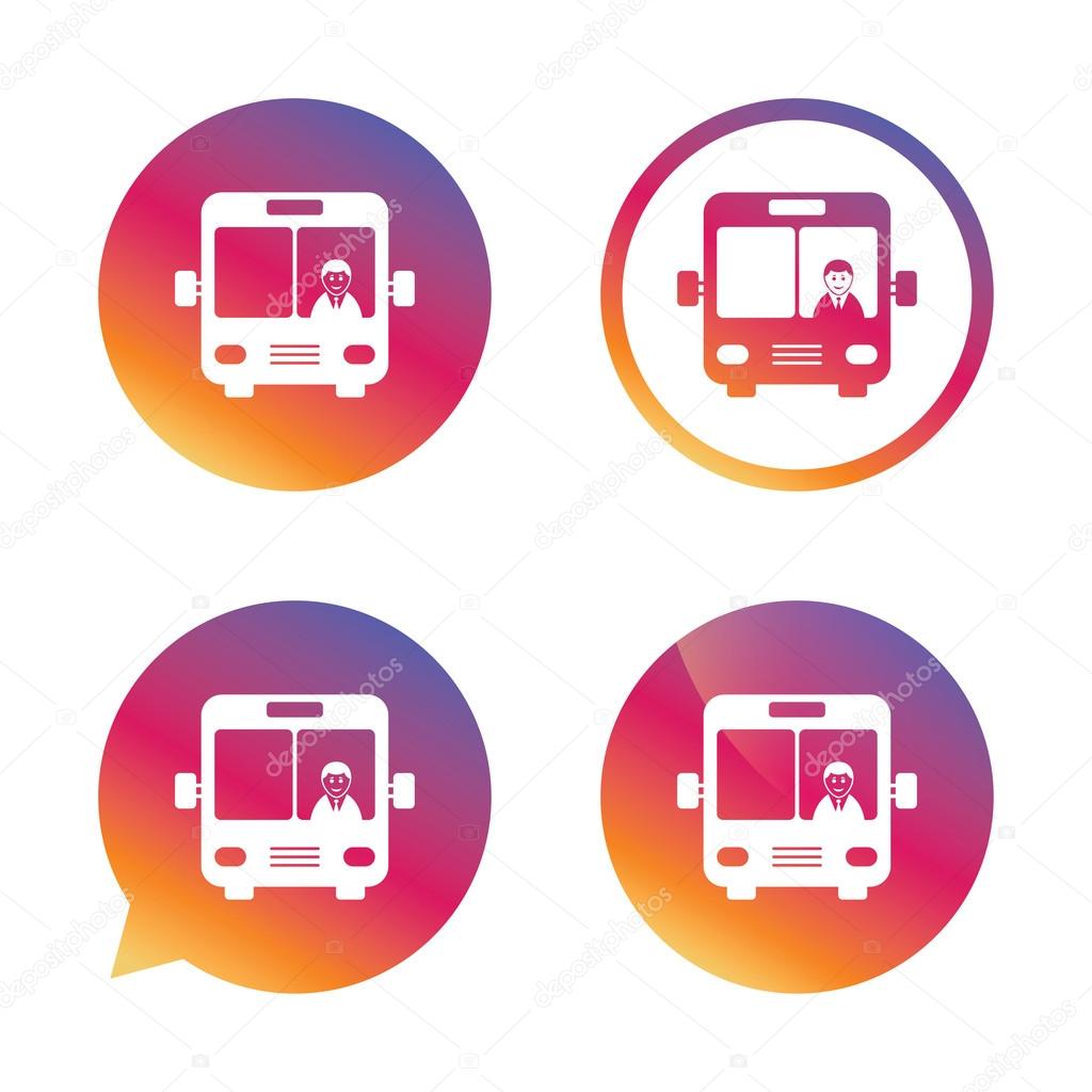 Bus sign icons