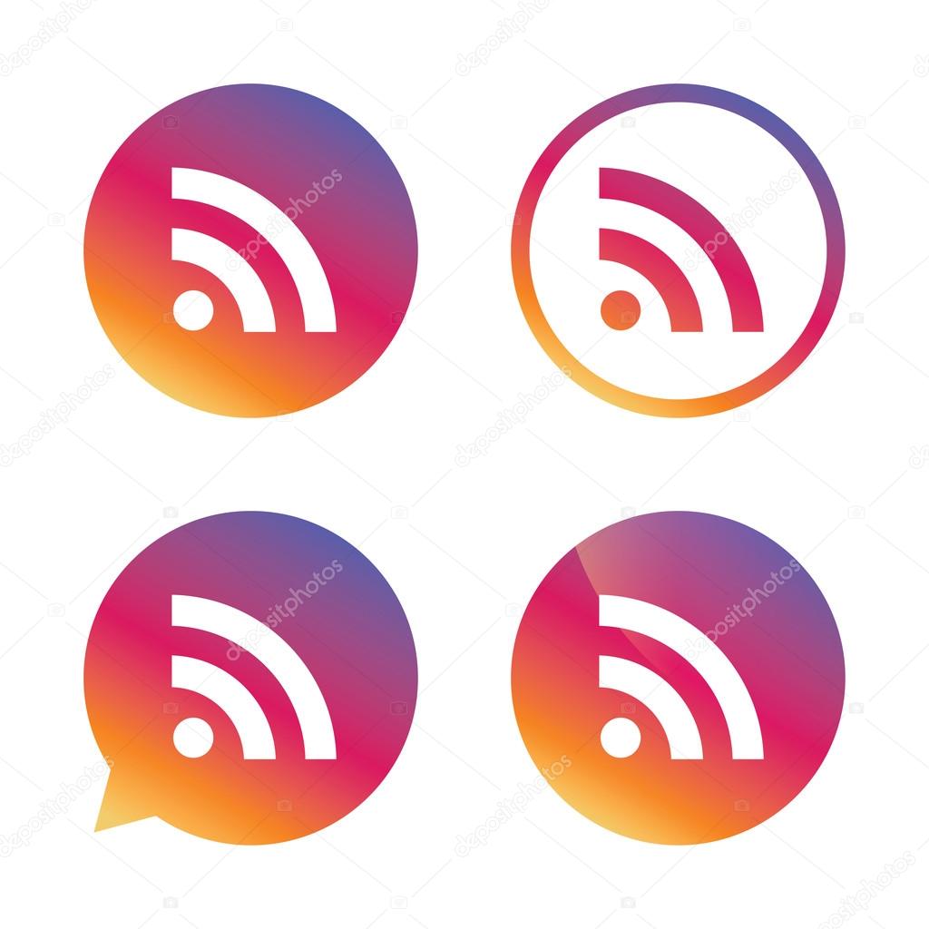RSS sign icons