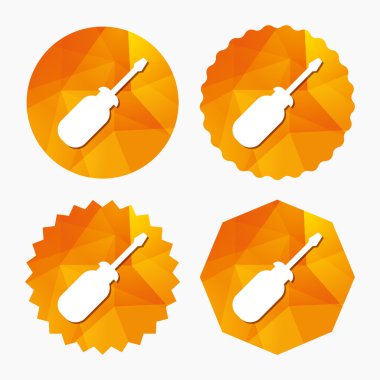 tornavida aracı işareti simgesi. sembol tamir.