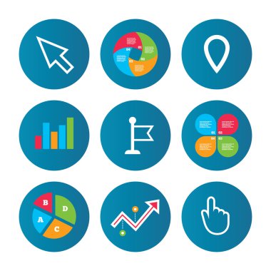 fare imleci simgesi. el ya da bayrak işaretçi sembol.