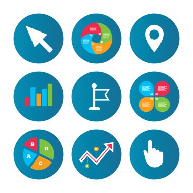 fare imleci simgesi. el ya da bayrak işaretçi sembol.